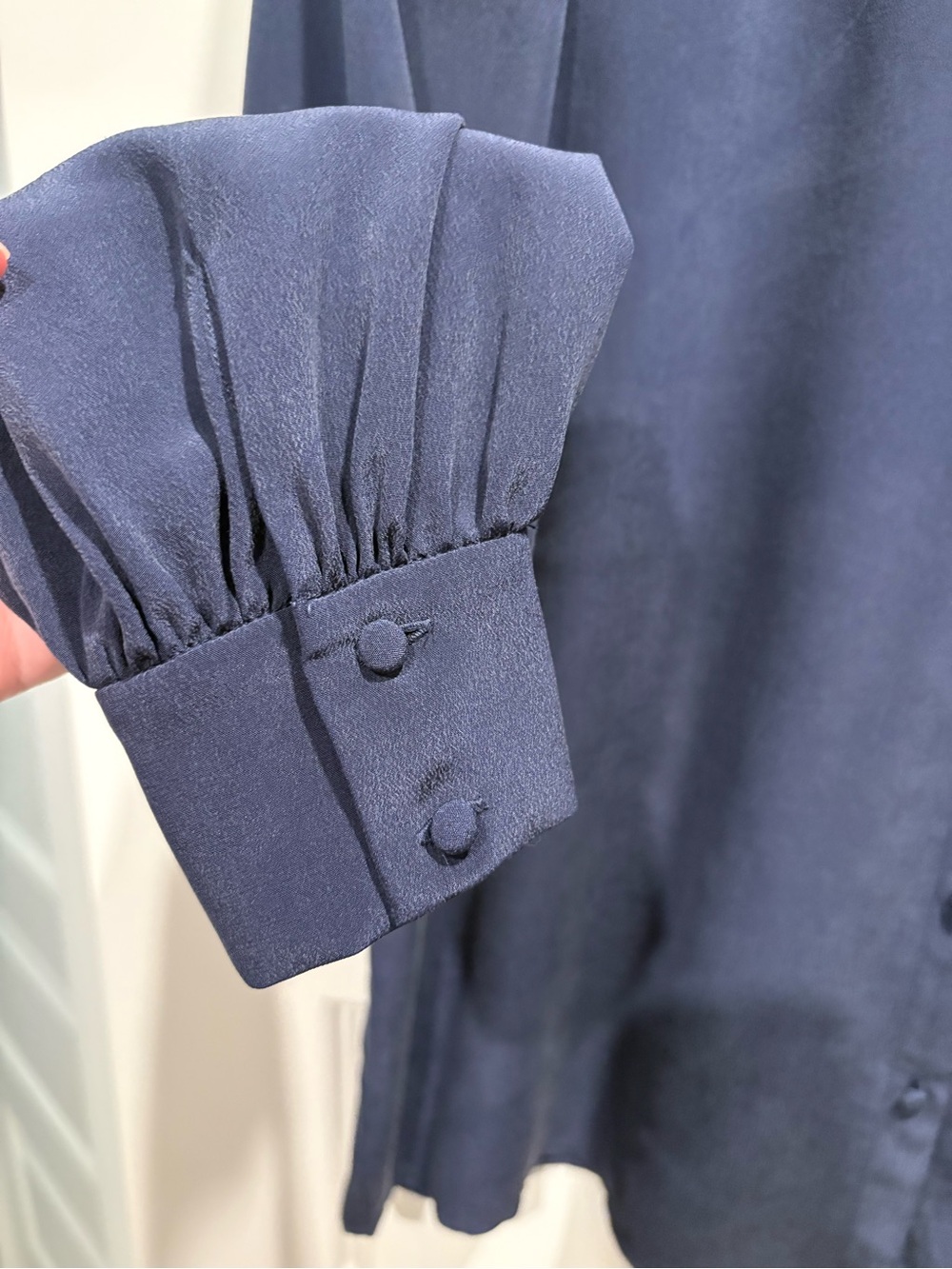 Sezane Chlo Buttondown Navy SZ 40 NWOT - Picture 7 of 9